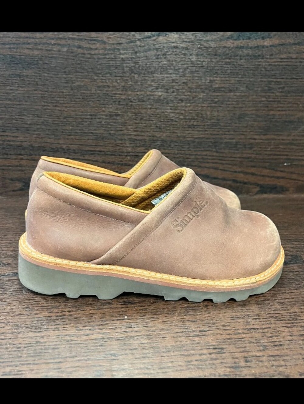 Simple Mens 4.5 Brown Un-Clog Y2K Leather Clogs